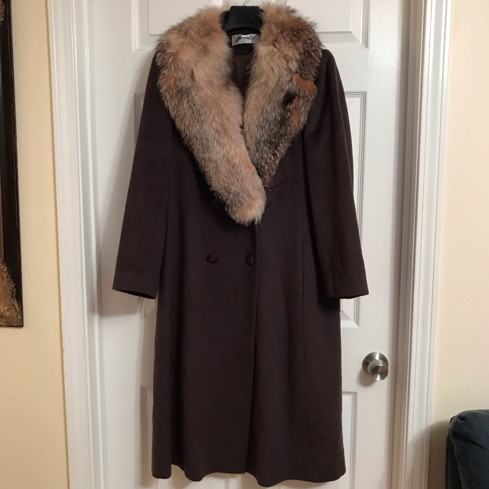 Final Price Bromley wool coat whit real fur P L